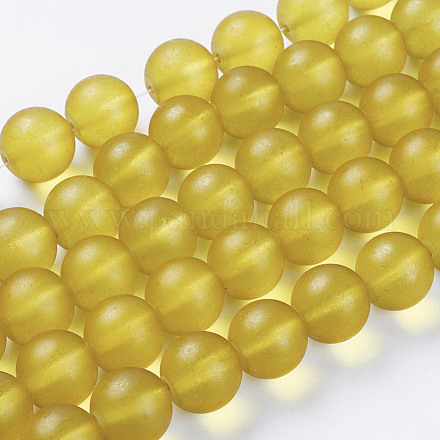 Chapelets de perles en verre mate X-G07HW057-1