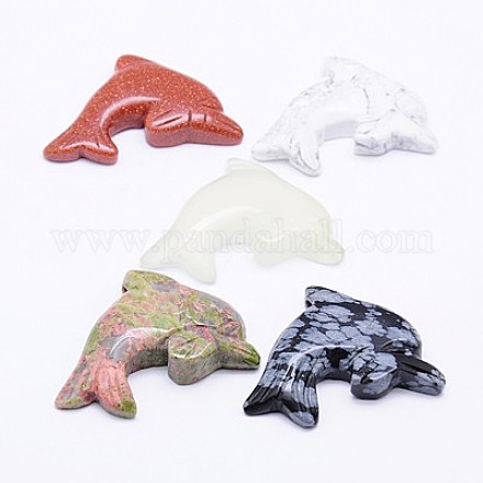 Natural & Synthetic Mixed Stone Pendants G-G517-M25-1