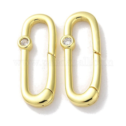 Застежки из латуни с микропаве и цирконием KK-Z039-07B-1