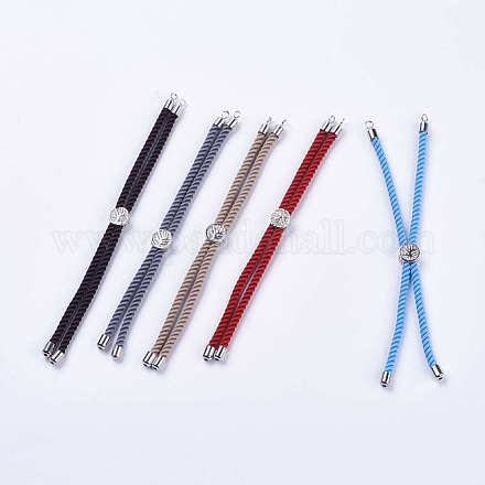 Nylon Twisted Cord Armband machen MAK-F018-P-RS-1