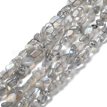 Chapelets de perles en labradorite naturelle  G-P497-01A-03-1
