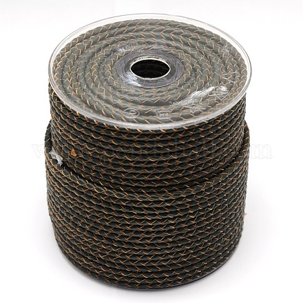 Eco-Friendly Braided Leather Cord WL-E018-3mm-18-1