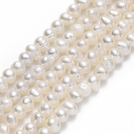 Natural Cultured Freshwater Pearl Beads Strands PEAR-F018-03A-1