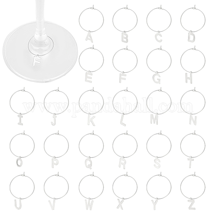 201 Weinglasanhänger aus Edelstahl AJEW-AB00146-1