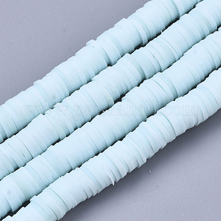 Chapelets de perle en pâte polymère manuel CLAY-R089-6mm-032-1