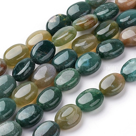 Chapelets de perles en agate indienne naturelle G-G731-15-10x8mm-1