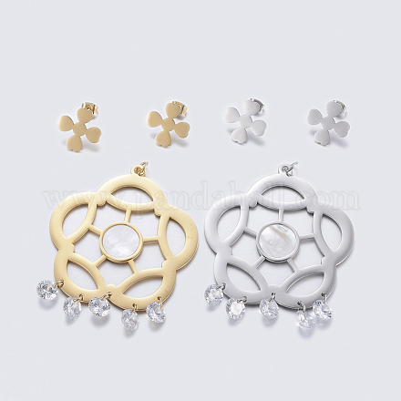 Kits de bijoux en 304 acier inoxydable SJEW-E319-03-1