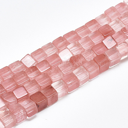 Cherry Quartz Glass Beads Strands X-G-S357-G14-1