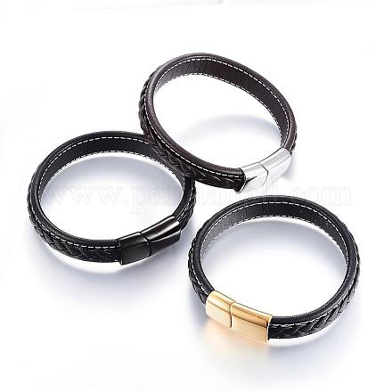 Bracelets de cordon en cuir BJEW-K141-24-1