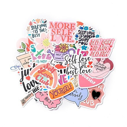 Adesivi di carta autoadesivi impermeabili a tema club di amore personale DIY-F108-11-1