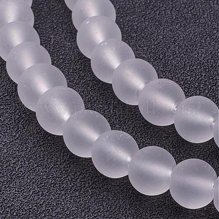 Chapelets de perles en verre transparent X-GLAA-S031-8mm-13-1