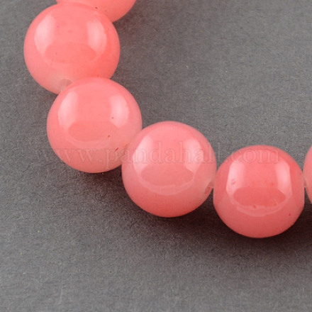Imitation Jade Glass Beads Strands DGLA-S076-4mm-07-1