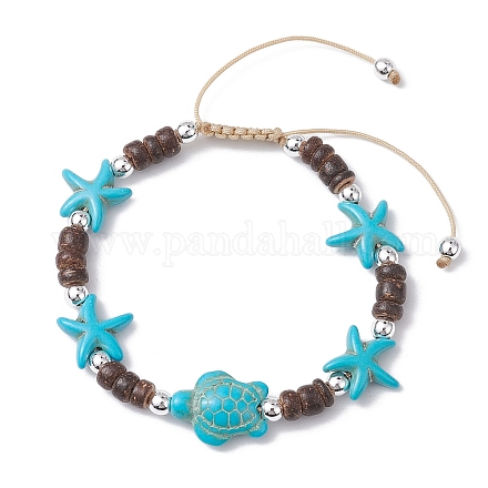 Bracelets de perles tressées à la noix de coco BJEW-JB10078-02-1