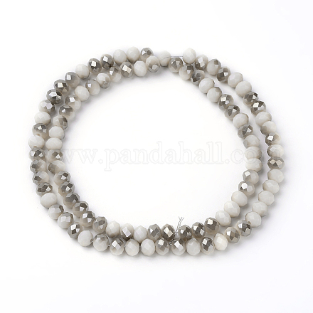 Chapelets de perles en verre électroplaqué EGLA-R035-6mm-30-1