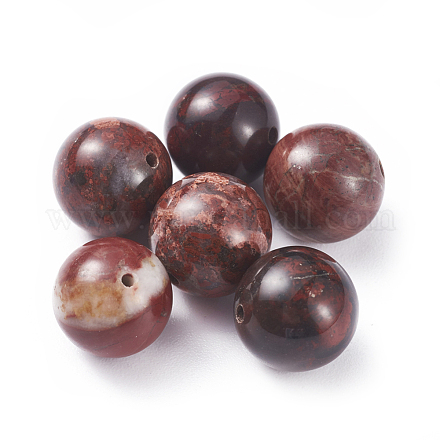 Perles de jaspe arc-en-ciel rouge naturel G-G782-05B-1