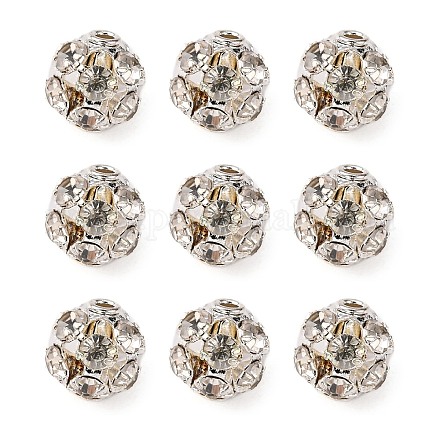 Abalorios de Diamante de imitación de latón X-RB-H034-4-1