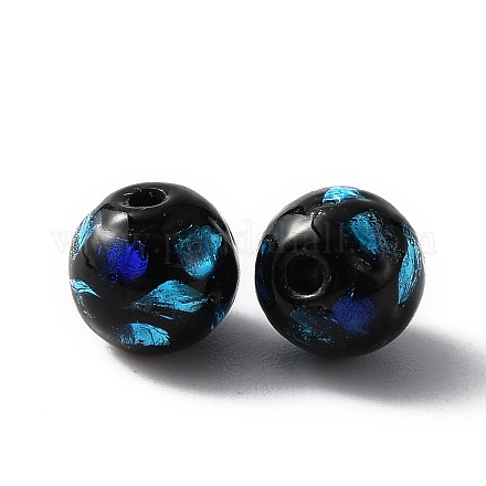 Perline lampwork handmade&nbsp;GLAA-WH0033-48B-1