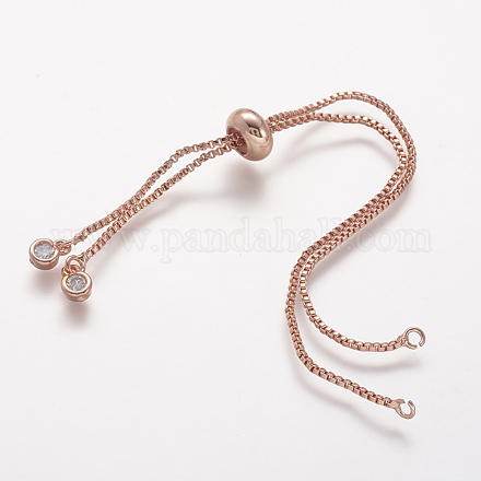 Danlingjewelry cremagliera placcatura creazione di bracciali a catena in ottone ecologica KK-DL0001-03-RS-1