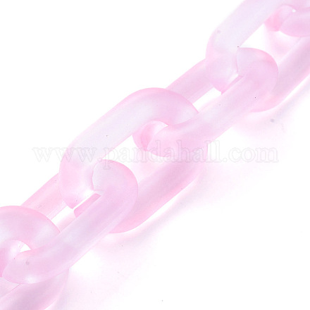 Handmade Transparent Acrylic Cable Chains AJEW-JB00575-01-1