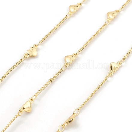 Brass Heart Link Chains CHC-M025-43G-1