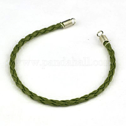 Braided PU Leather Cord Bracelet Making AJEW-JB00020-06-1