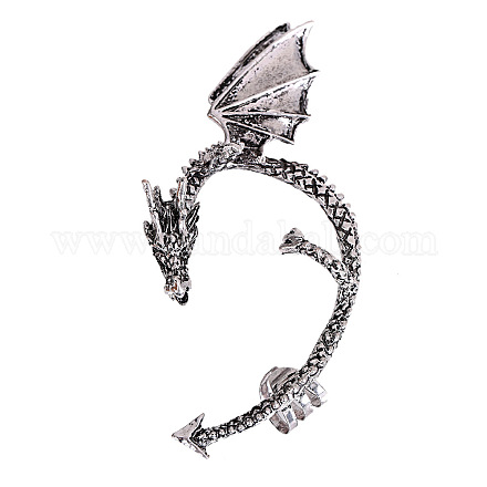 Boucles d'oreilles manchette dragon en alliage DRAG-PW0001-75AS-1