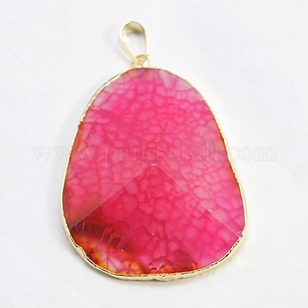 Natural Agate Slices Pendants G-G191-4A-1