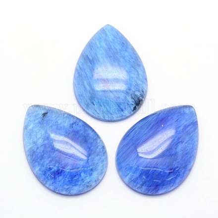 Cabuchones de vidrio de piedra de sandía azul X-G-P393-G03-1
