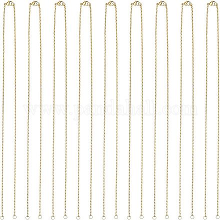 Halbfertige 304 Edelstahl-Kabelkettenhalsketten&nbsp;STAS-UN0038-66G-1