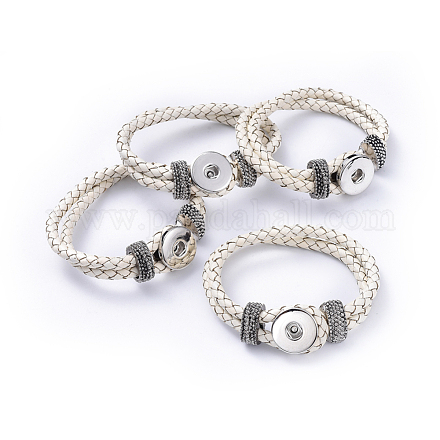 Création de bracelet avec pression en cuir AJEW-R022-07-1