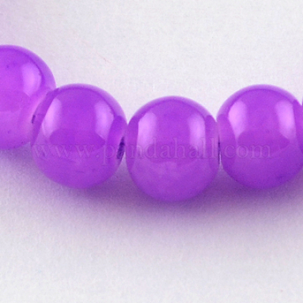 12 mm di forma circolare a spruzzo imitazione dipinta perle di vetro giada fili X-DGLA-S076-12mm-25-1
