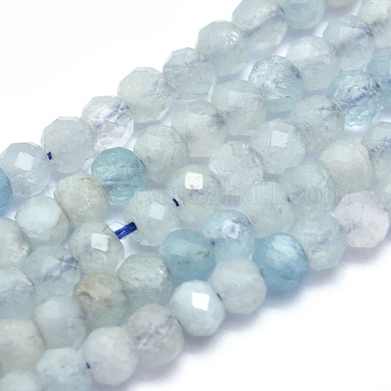 Chapelets de perles en aigue-marine naturelle G-O172-08-1