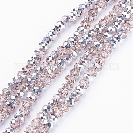 Electroplate Glass Bead Strands X-GR6MMY-19S-1