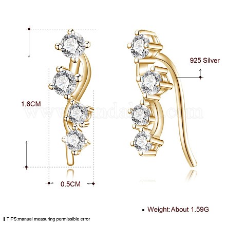 925 Sterling Silber Ohrringe EJEW-BB30531-B-1