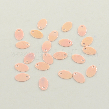 Accessoires ornement pendentifs paillette en plastique ovale X-PVC-Q076-14x20-93-1