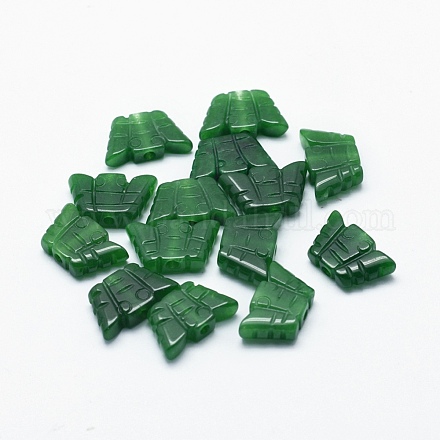Perles naturelles en jade du Myanmar/jade birmane G-F581-15-1