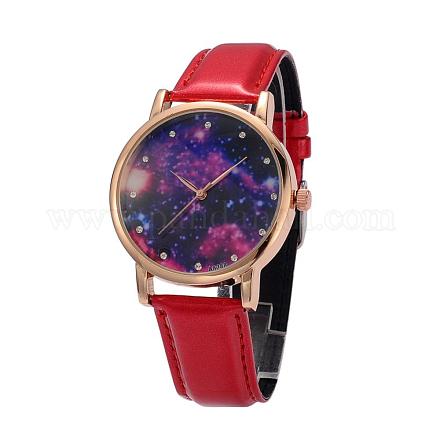 Relojes de pulsera de cielo estrellado de cuarzo de acero inoxidable para mujer WACH-O004-03A-1