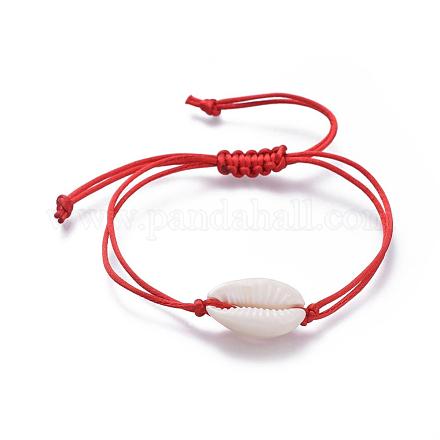 Bracelets de perles de nylon tressés réglables BJEW-JB05119-02-1