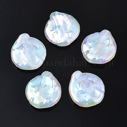 Perlas de acrílico chapadas en arco iris iridiscentes PACR-S221-001-1