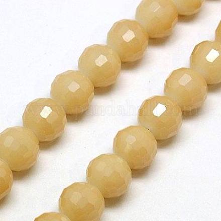 Imitation Jade Glass Beads Strands GLAA-E009-10mm-02-1