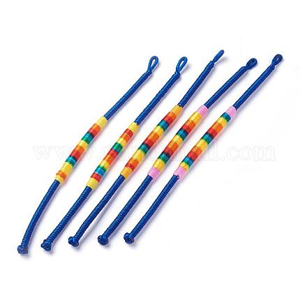 Bracelets faits main de fil de polyester de corde tressée BJEW-F360-I11-1