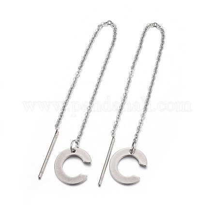 304 Stainless Steel Stud Earrings EJEW-L205-01C-1