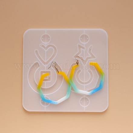 Stampi in silicone per orecchini pendenti X-DIY-L023-30-1
