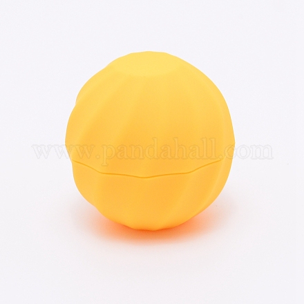 プラスチック製の空のリップクリーム球体容器  化粧品包装リップクリームボール  ゴールド  4.2cm  内径：2.8のCM  容量：7g（0.23液量オンス）  4個/セット X-MRMJ-WH0064-26G-1