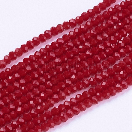 Chapelets de perle en verre opaque de couleur unie GLAA-F078-A01-1