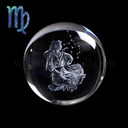 Décoration d'affichage de boule de cristal en verre de constellation de sculpture intérieure PW-WG22452-07-1