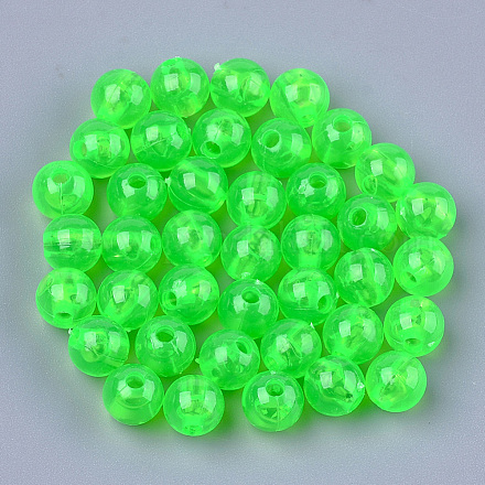 Perle di plastica trasparente KY-T005-6mm-636-1