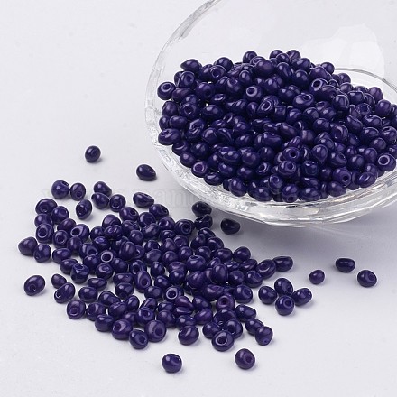 Perles de rocaille de verre opaques X-SEED-R032-A06-1