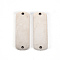 Non-Tarnish 201 Stainless Steel Links Connectors, Laser Cut, Rectangle, Stainless Steel Color, 32x11x2mm, Hole: 2mm