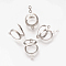 304 Stainless Steel Open Back Bezel, Cabochon Connector Settings, Flat Round, Stainless Steel Color, Tray: 7mm, 16.5x9x2mm, Hole: 1mm